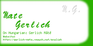 mate gerlich business card